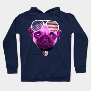 Pug Independence Day 4th July Party Hoodie